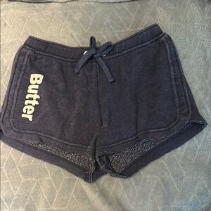 Butter Blue Athletic Shorts with Drawstring Waistband—Size XS